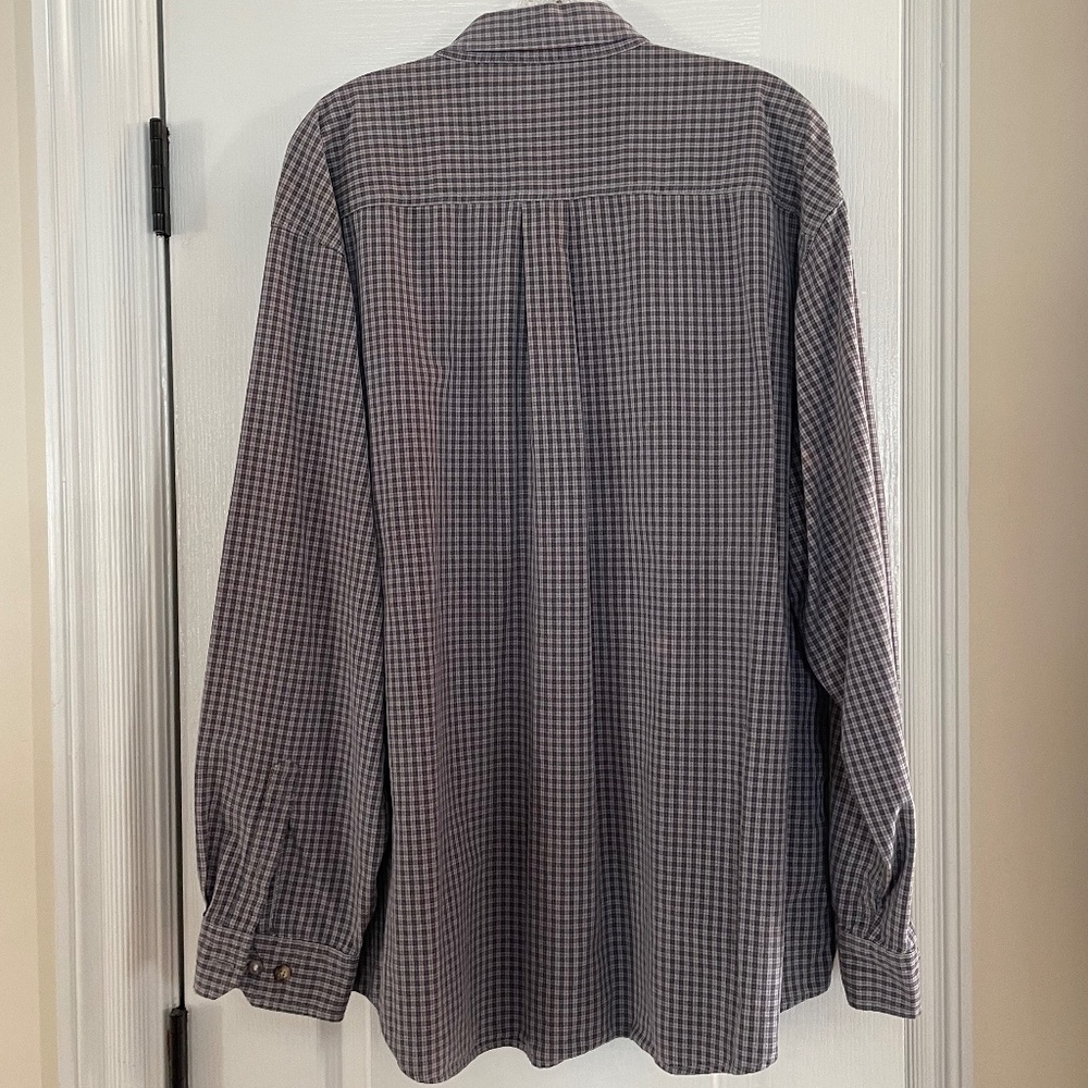 Carhartt Blue Orange Plaid Button Down Long Sleeve Shirt EUC XXL 100% Cotton men - Picture 3 of 11